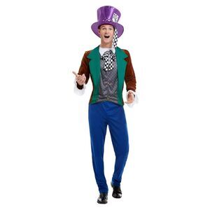 Smiffys Mens Mad Hatter Costume Set / Multicolored